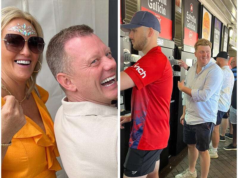 A four-image montage of photos showing EBars and fans at a range of events